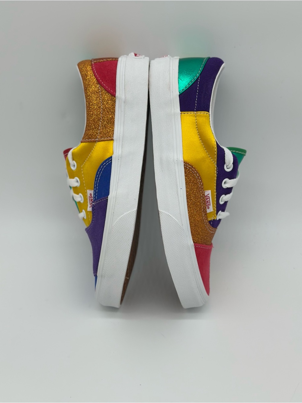 Vans Multi-Color Low Top Sneakers in Purple, Blue, Yellow, Red, Gold - Picture 8 of 10